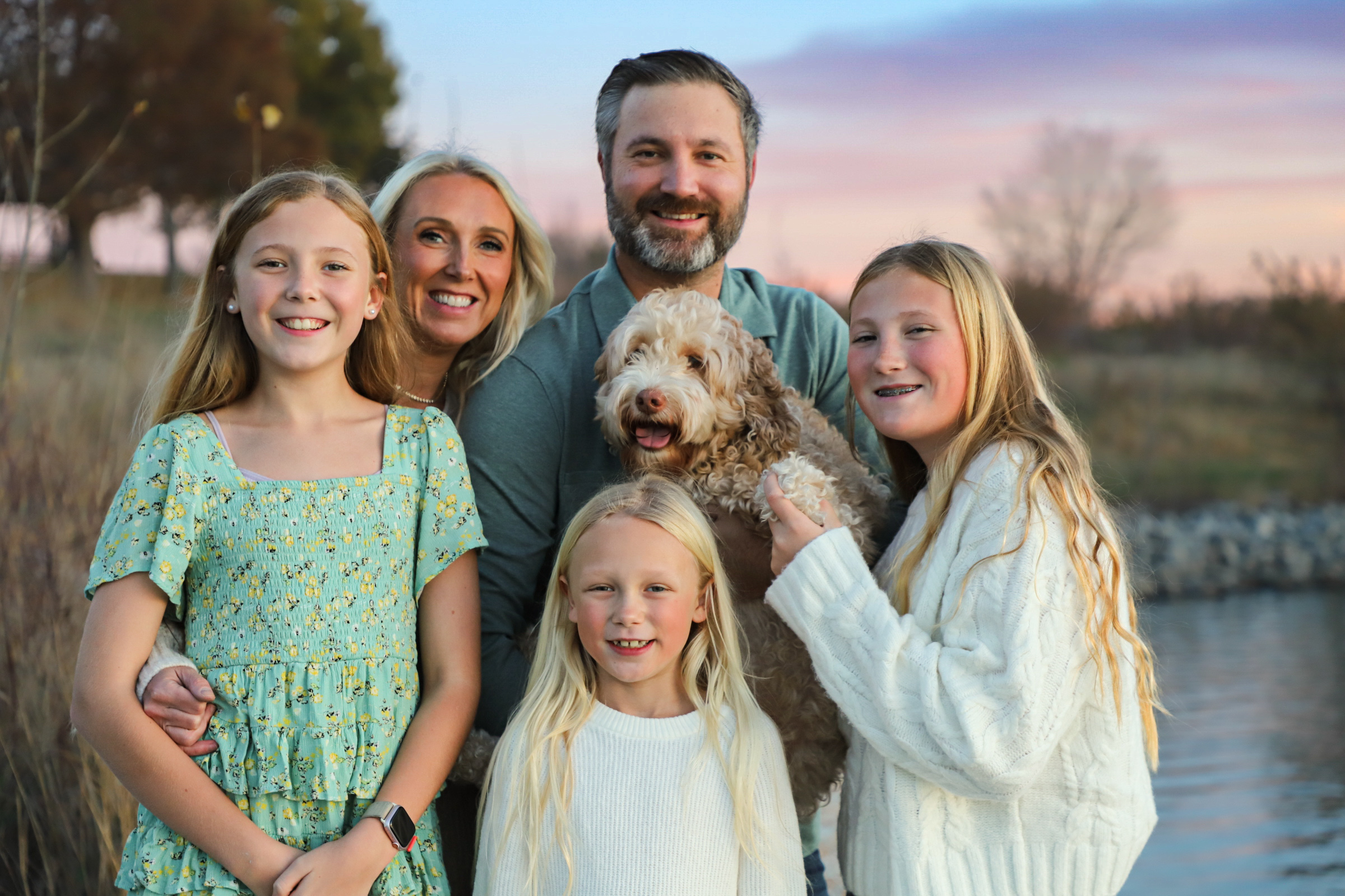 Omaha family portrait session at golden hour by Krystal Ann Photography